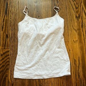 white tank top built in bra xs-s